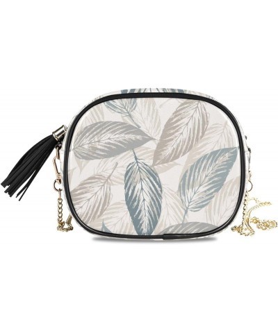 Women's Farmhouse Vintage Leaves White Crossbody Bag Fashion Purses Bag Cross Body Bag Shoulder Handbag with Adjustable Chain...