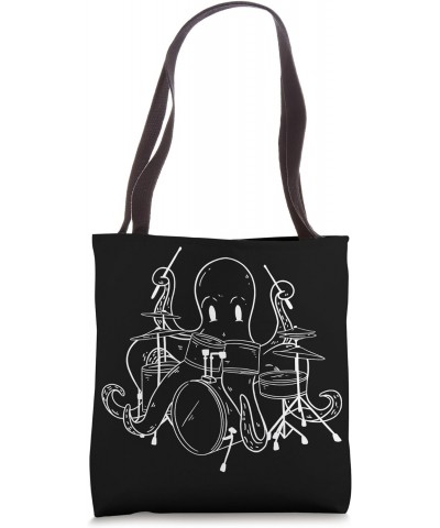 Octopus Playing Drums Drummer Drumming Musician Band Tote Bag $10.29 Totes