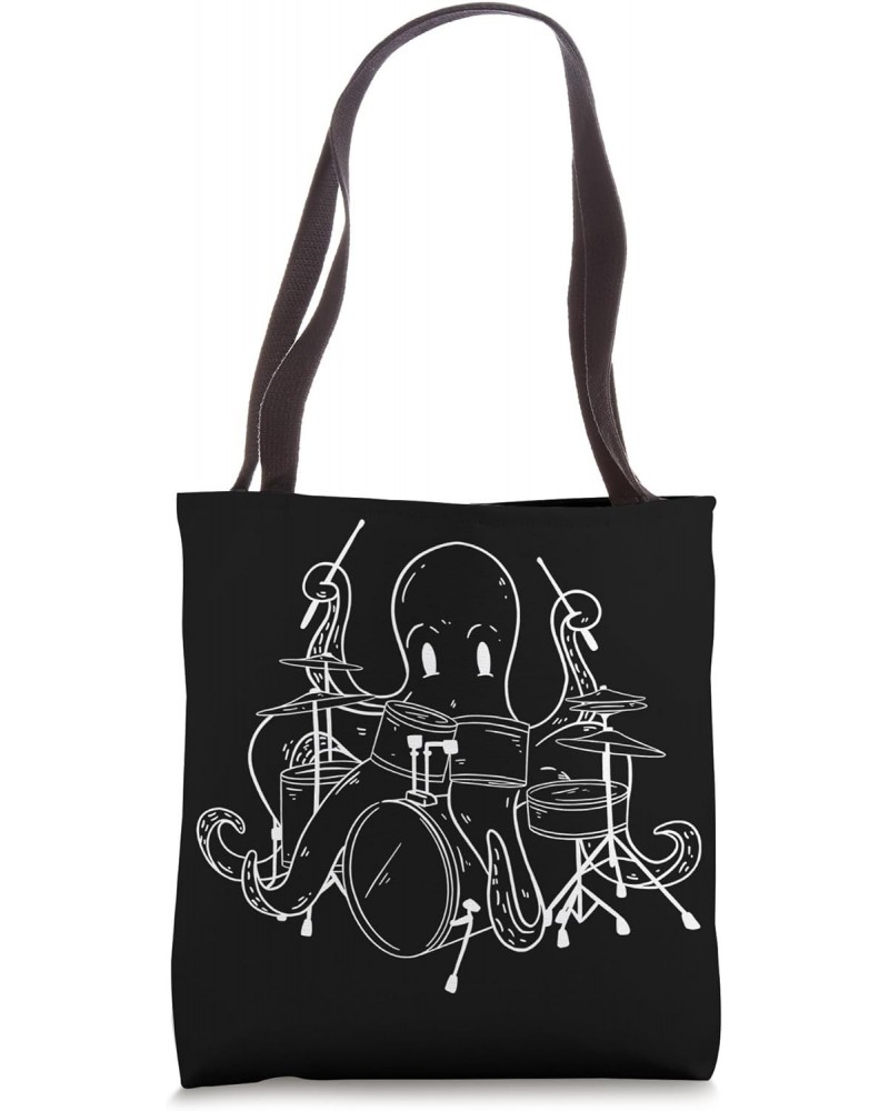 Octopus Playing Drums Drummer Drumming Musician Band Tote Bag $10.29 Totes