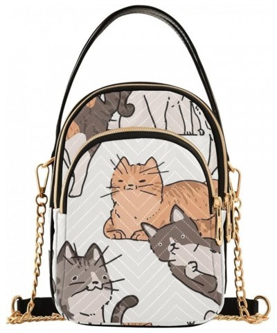 Cats Pumpkin Crossbody Bags for Women Small Shoulder with Detachable Straps, Shoulder Handbags for Ladies Cats Doodle1 $14.39...