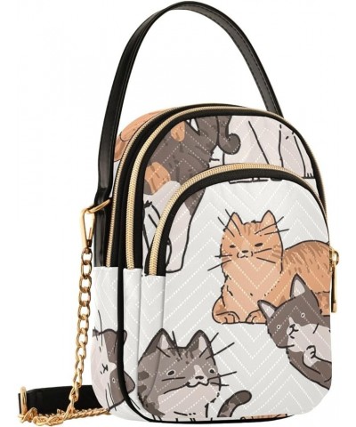 Cats Pumpkin Crossbody Bags for Women Small Shoulder with Detachable Straps, Shoulder Handbags for Ladies Cats Doodle1 $14.39...