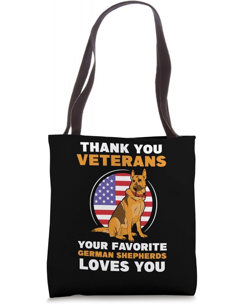 Thank you Veterans American Flag German Shepherds Tote Bag $15.59 Totes