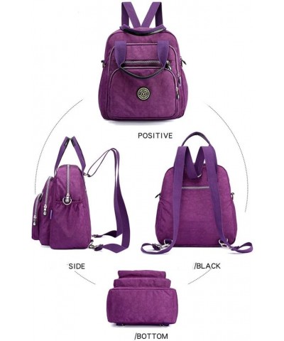 Women Backpacks Stylish Lightweight Outdoor Travel Anti-theft Rucksack Purple $12.90 Shoulder Bags