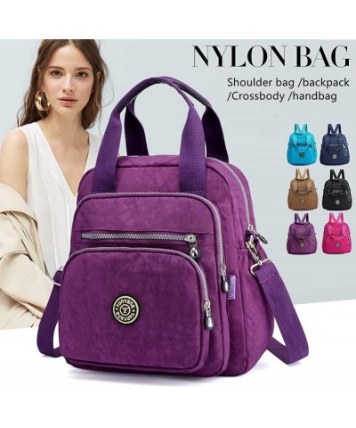 Women Backpacks Stylish Lightweight Outdoor Travel Anti-theft Rucksack Purple $12.90 Shoulder Bags