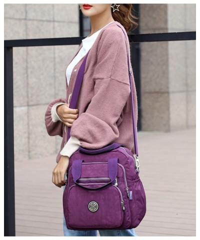 Women Backpacks Stylish Lightweight Outdoor Travel Anti-theft Rucksack Purple $12.90 Shoulder Bags