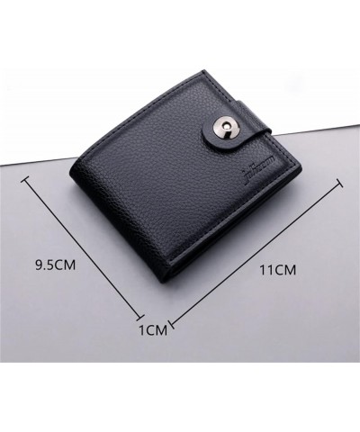 Fashion ID Short Wallet Solid Color Hasp Men Open Purse Multiple Card Slots Clutch Bag A22 5g Wallet (Brown, One Size) Brown ...