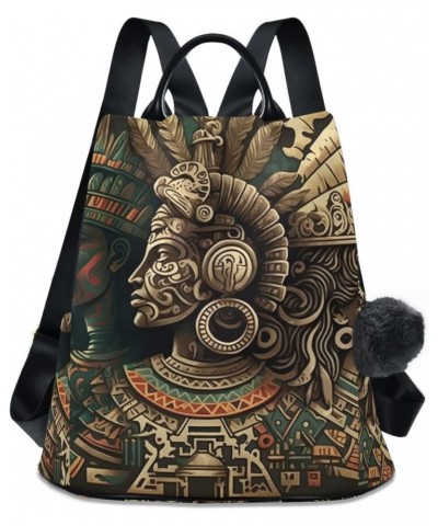 Women Fashion Backpack Aztec Tribal print, Anti Theft Casual Daypack Shoulder Bag Purse for Travel Work 15 inches $16.40 Back...