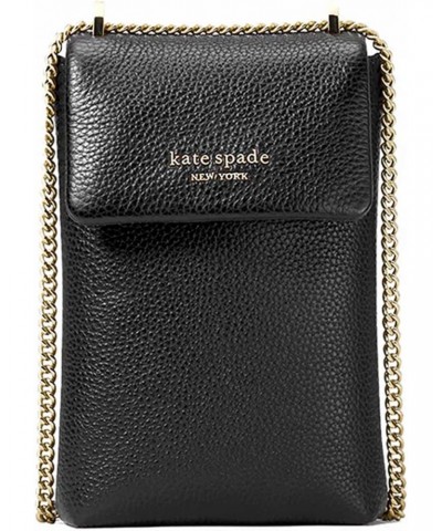 Roulette Pebbled Leather North/South Crossbody Black One Size $70.09 Crossbody Bags