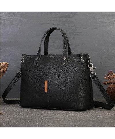 Women Genuine Leather Shoulder Bag Handbag Purse,Crossbody Bags Satchel for Women Top Handle Tote Travel Bag Black $37.24 Sat...