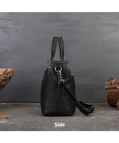 Women Genuine Leather Shoulder Bag Handbag Purse,Crossbody Bags Satchel for Women Top Handle Tote Travel Bag Black $37.24 Sat...