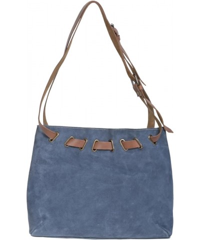 Womens Bandana Sierra Light Blue/Tan Leather Handbag Bag $59.86 Handbags