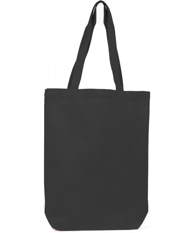 Premium Cotton Canvas Shopper Bag Black $15.88 Handbags