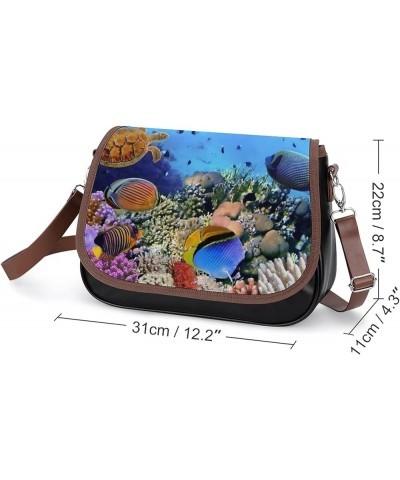 Printed Crossbody Bag Shoulder Bag PU Leather Women's Designer Satchels for School Casual Travel Work Sailing Color7 $20.00 S...