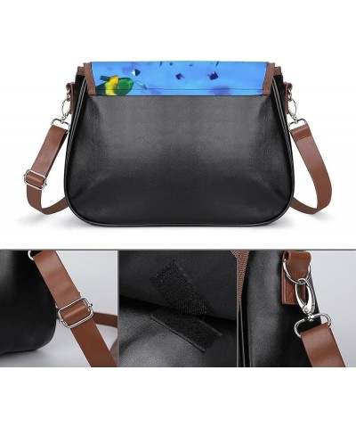 Printed Crossbody Bag Shoulder Bag PU Leather Women's Designer Satchels for School Casual Travel Work Sailing Color7 $20.00 S...