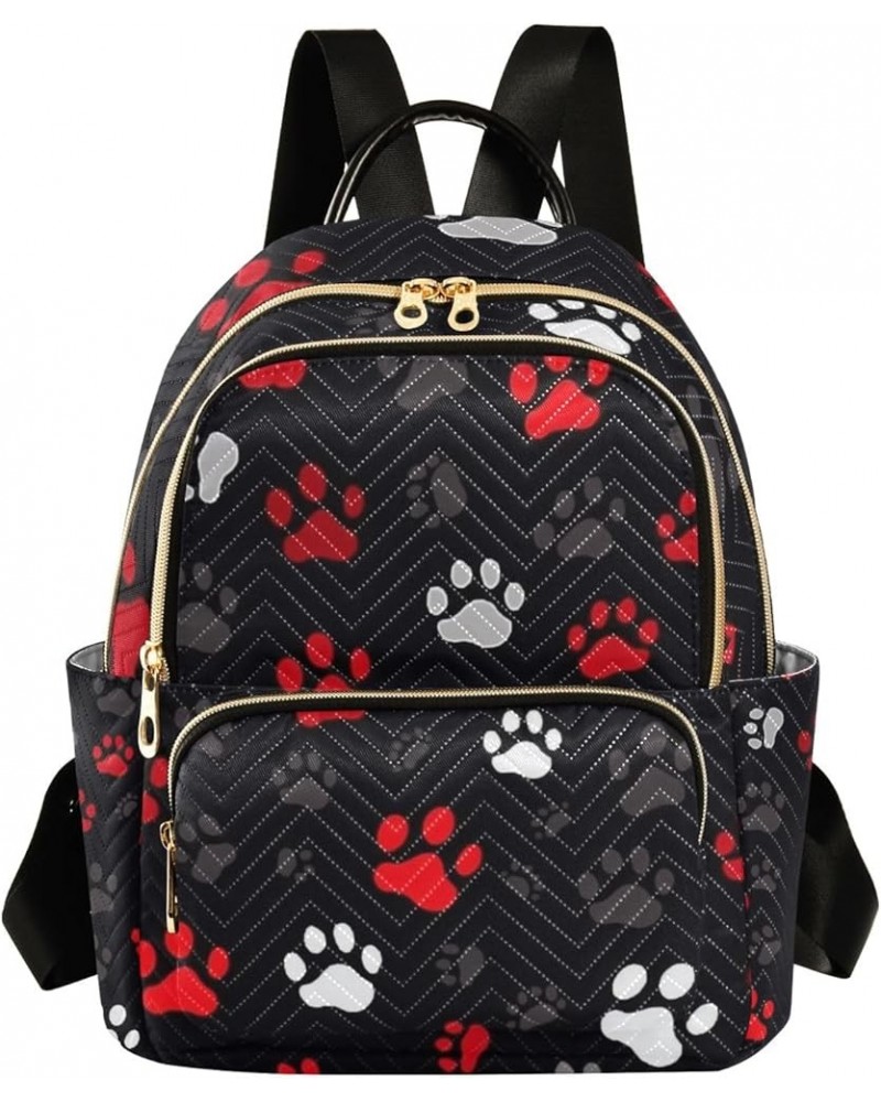 Mini Backpack Purse for Women, Cartoon Dog Paws1 Travel Bag Casual Daypack Shoulder Bag Medium $16.95 Backpacks