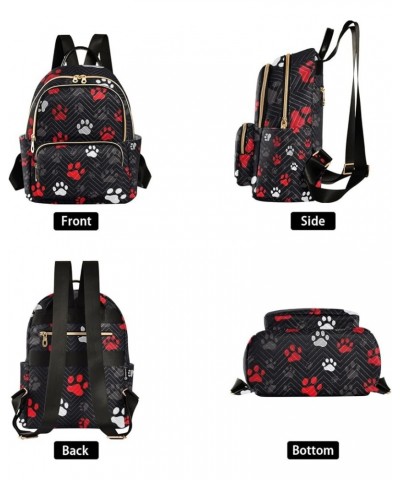 Mini Backpack Purse for Women, Cartoon Dog Paws1 Travel Bag Casual Daypack Shoulder Bag Medium $16.95 Backpacks