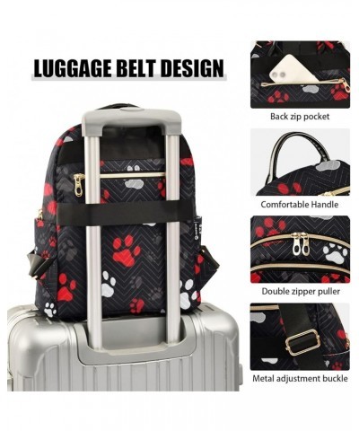 Mini Backpack Purse for Women, Cartoon Dog Paws1 Travel Bag Casual Daypack Shoulder Bag Medium $16.95 Backpacks