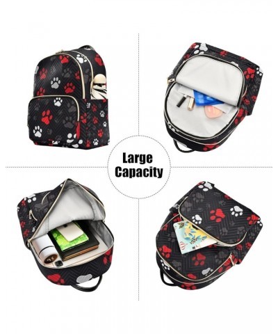 Mini Backpack Purse for Women, Cartoon Dog Paws1 Travel Bag Casual Daypack Shoulder Bag Medium $16.95 Backpacks