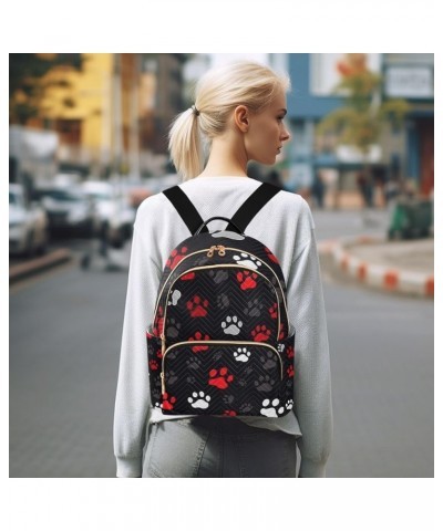 Mini Backpack Purse for Women, Cartoon Dog Paws1 Travel Bag Casual Daypack Shoulder Bag Medium $16.95 Backpacks