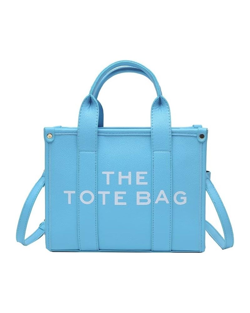 Tote Bags for Women, Leather Mini Tote Bag with Zipper, Shoulder/Crossbody/Handbag(11 * 8.26 * 4.3 in) Blue $16.00 Totes