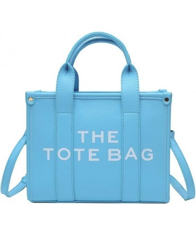 Tote Bags for Women, Leather Mini Tote Bag with Zipper, Shoulder/Crossbody/Handbag(11 * 8.26 * 4.3 in) Blue $16.00 Totes