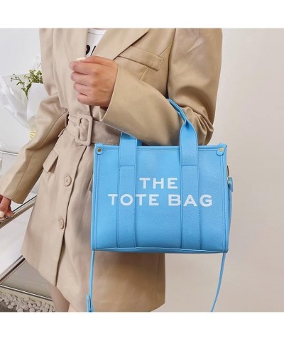 Tote Bags for Women, Leather Mini Tote Bag with Zipper, Shoulder/Crossbody/Handbag(11 * 8.26 * 4.3 in) Blue $16.00 Totes