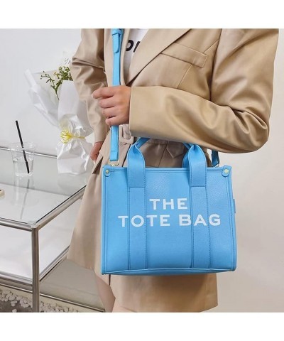 Tote Bags for Women, Leather Mini Tote Bag with Zipper, Shoulder/Crossbody/Handbag(11 * 8.26 * 4.3 in) Blue $16.00 Totes