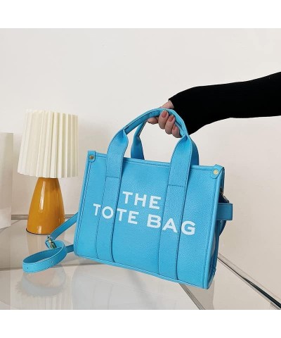 Tote Bags for Women, Leather Mini Tote Bag with Zipper, Shoulder/Crossbody/Handbag(11 * 8.26 * 4.3 in) Blue $16.00 Totes