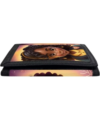 African Black Boys Trifold Wallet African Kids Handbags Clutch Bag Travel Girl Purse African Girl 17 $9.89 Wallets