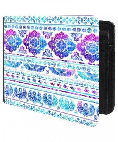 Unique Desige Pattern - Watercolor ethnic Mandala egyptian rug paisley ornament pattern, Slim Front Pocket Wallet Billfold RF...