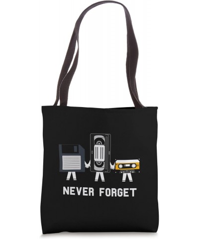 Never Forget Floppy Disk VHS Cassette Tape Vintage Retro Tote Bag $18.00 Totes