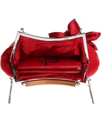 Embellish Sheer Chiffon Exterior Big Floral Party Clutch Evening Handbag Red $12.76 Evening Bags