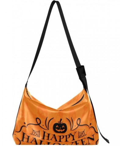 Halloween Sign Shoulder Bag Large Slouchy Hobo Bag for Women Men Waterproof PU Leather Crossbody Handbag Casual Tote with Adj...