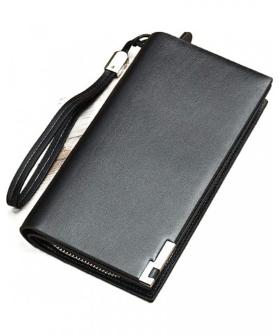 Men Wallets Classic Long Style Card Holder Male Purse Zipper Large Capacity Big Wallet For Men (Color : SW002-grey) SW006-bla...