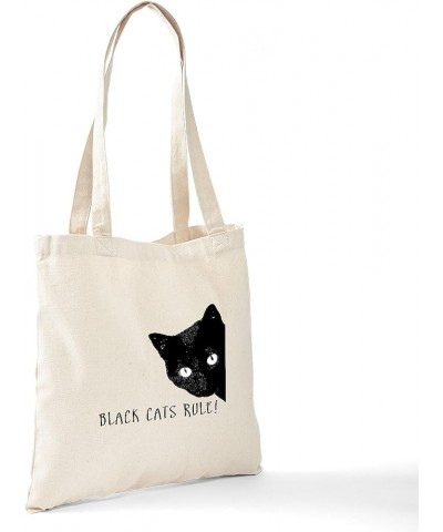 Jazz Cats Tote Bag Natural Canvas Tote Bag, Cloth Shopping Bag Black Cats Rule Tote Bag $8.95 Travel Gear