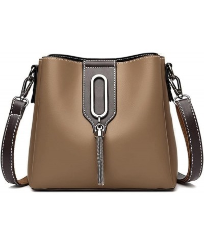 Women Handbag Fashion Bucket Bag Ladies Crossbody Bag Satchel Tote Khaki $18.90 Totes