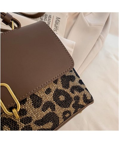 Leopard Print Top Handle Flap Crossbody Bag for Women Casual Simple Classic Retro Satchel Handbag Shoulder Bag Coffee $20.51 ...