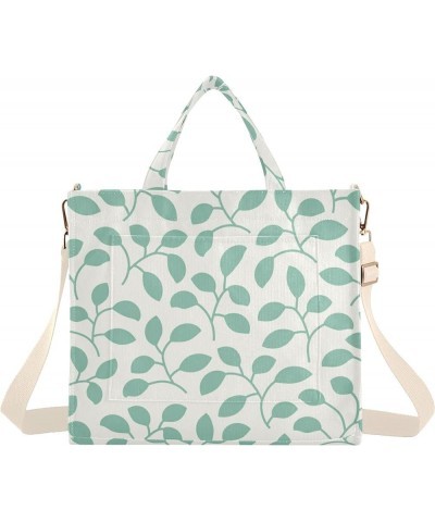 Green Leaves Pattern Womens Totes Handbags Tote Bag Designer Bride Friend Wedding Tote Work Bag Satchels Geometric Green Leav...