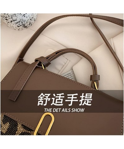 Leopard Print Top Handle Flap Crossbody Bag for Women Casual Simple Classic Retro Satchel Handbag Shoulder Bag Coffee $20.51 ...