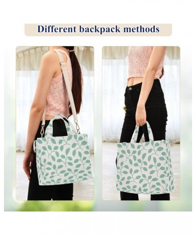 Green Leaves Pattern Womens Totes Handbags Tote Bag Designer Bride Friend Wedding Tote Work Bag Satchels Geometric Green Leav...