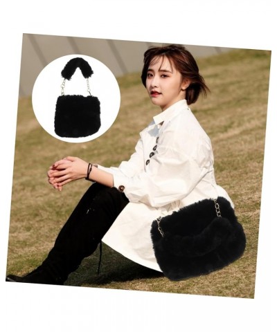 1 PC Plush Shoulder Bag Purses for Women Tote Wallet for Girls Keychain Accessories Mini Items for Purse Blackx3pcs $15.33 Ot...