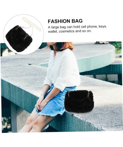 1 PC Plush Shoulder Bag Purses for Women Tote Wallet for Girls Keychain Accessories Mini Items for Purse Blackx3pcs $15.33 Ot...