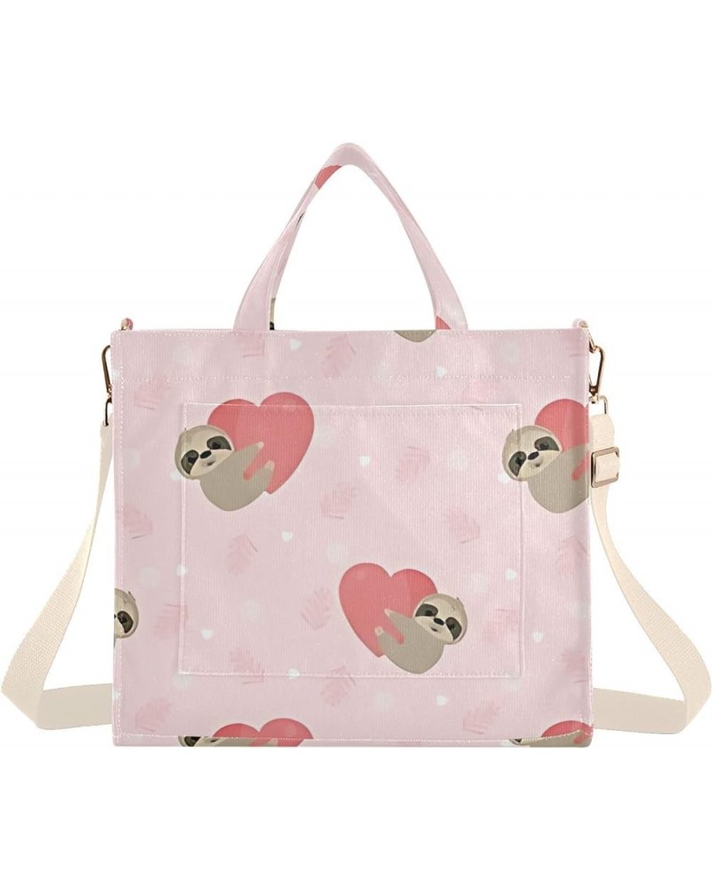 Watercolor Koala Sloth Tote Women Handbag Reusable Travel Totes Pattern Tote Bag Laptop Big Satchel Cute Sloth Heart Pink $11...