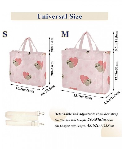 Watercolor Koala Sloth Tote Women Handbag Reusable Travel Totes Pattern Tote Bag Laptop Big Satchel Cute Sloth Heart Pink $11...