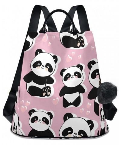 Animal Panda Pattern Women Purse Backpack Anti-Theft for Fashion Bag Travel Back Pack Rucksack Shoulder Bag $20.58 Backpacks