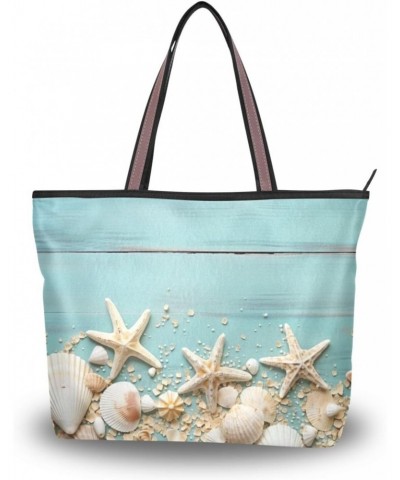 Women Tote Bags Starfish Shell Top Handle Satchel Handbags Shoulder Bag for Shopping 20850493 $11.54 Totes