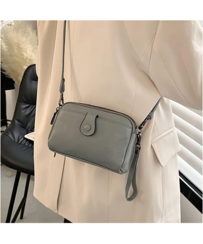 Genuine Leather Crossbody Bag for Women Small Size Handbag Mobile Phone Cluth Purse Black $36.67 Totes