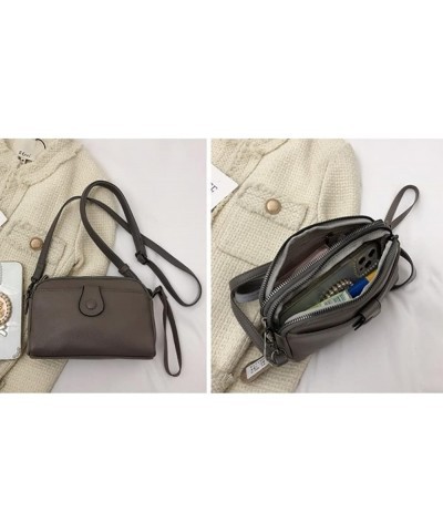 Genuine Leather Crossbody Bag for Women Small Size Handbag Mobile Phone Cluth Purse Black $36.67 Totes