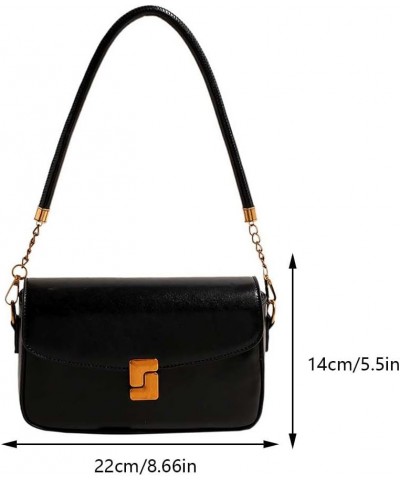 Stylish PU Square Crososbody Bag Work Tote Bag Women Large Capacity Shoulder Bag with Zipper Retro Classic Purse with Black $...