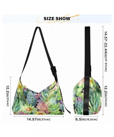 Shoulder Bag Crossbody Watercolor Blooming Cactus Adults Over The Shoulder Bag Beauty Womens Bags Crossbody $15.51 Hobo Bags